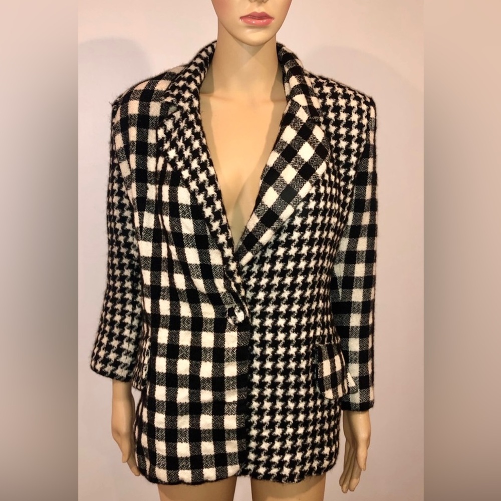 Women’s Shin Choi Coleridge Tweed Black & White Rare Blazer Size 10